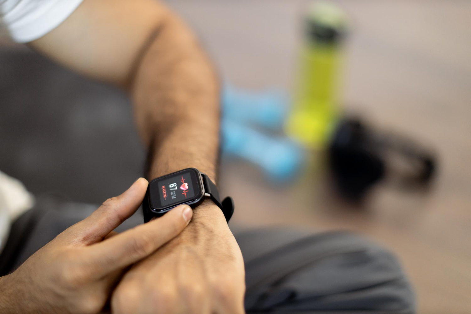 smartwatch on a man's hand