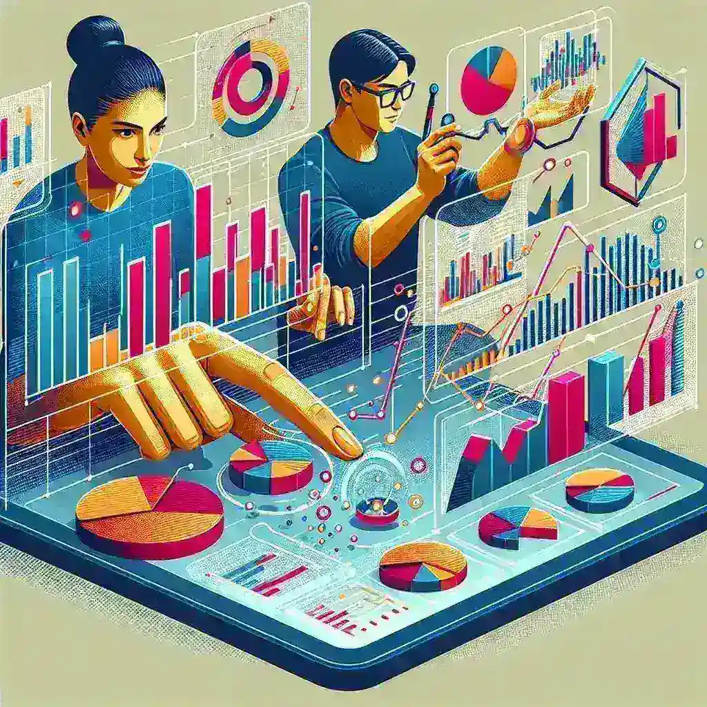 "Example of a stunning data visualization created using free tools, showcasing colorful charts and graphs that effectively display complex information for easy understanding."